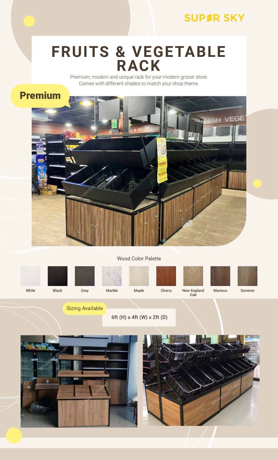 Premium Fruits & Vegetables Rack Supplier Super Sky Malaysia