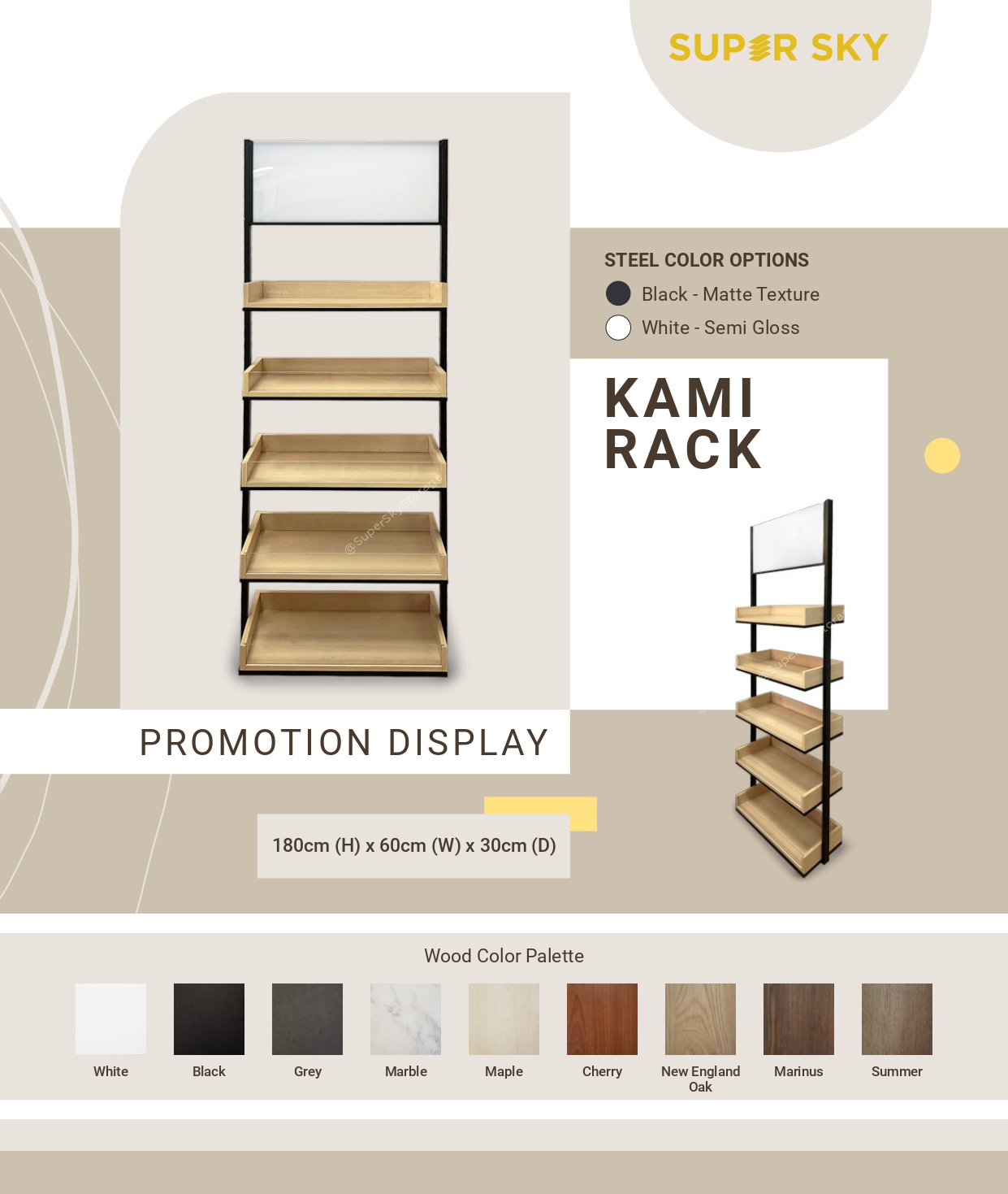Promotion Display Kami Rack - Super Sky Malaysia